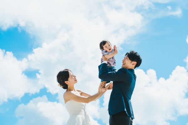 お子様と一緒に撮影