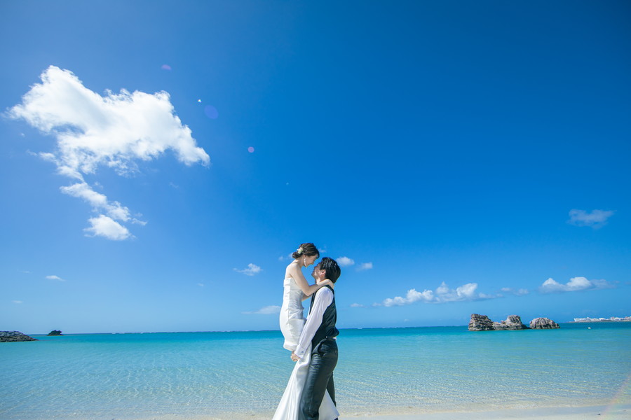 《本島》ドレス2着付ビーチフォトプラン50カット平日